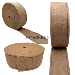 20m Pas tapicerski jutowy 7cm naturalny nieozciągliwy mocny do mebli